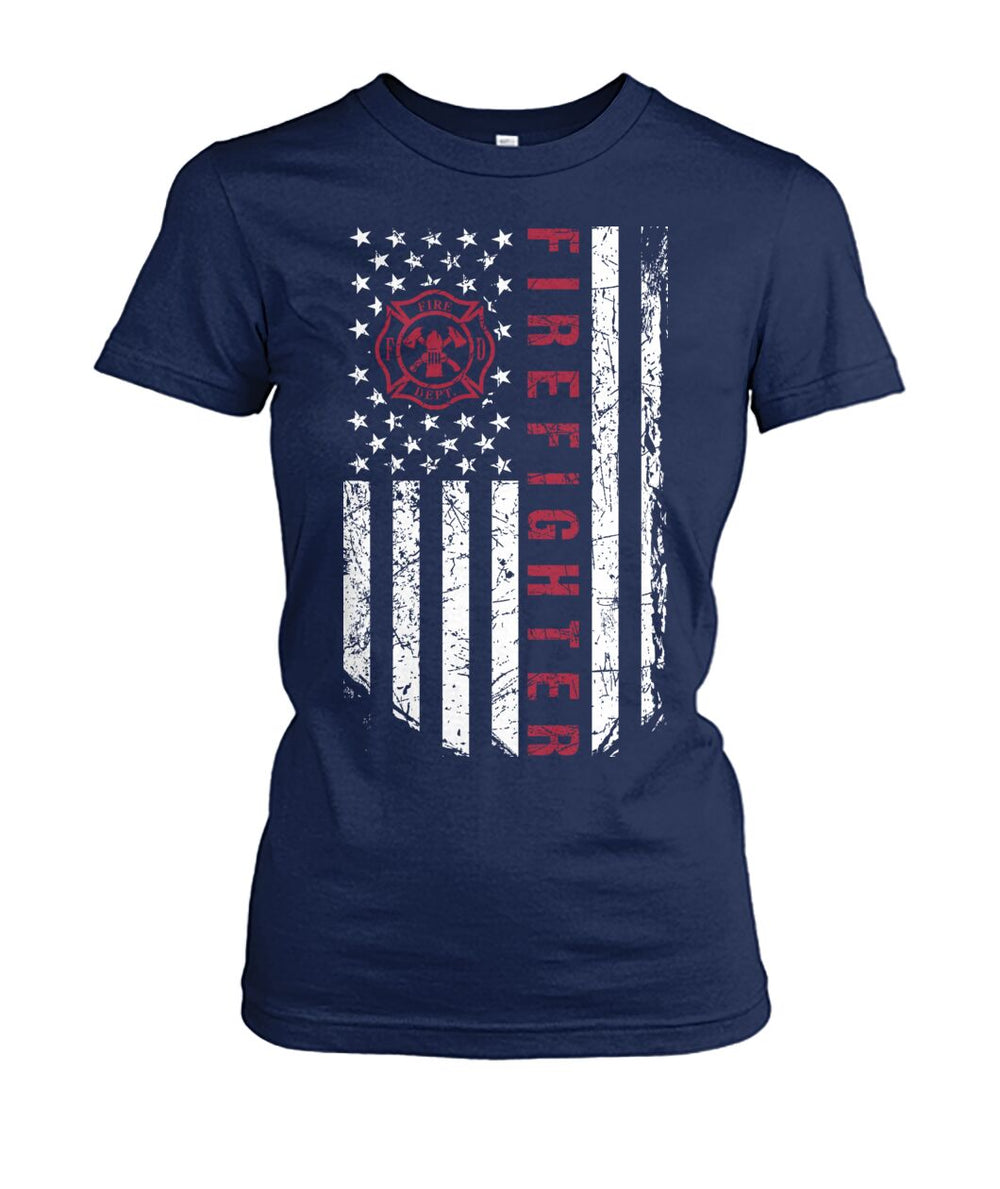 Firefighter flag shirt