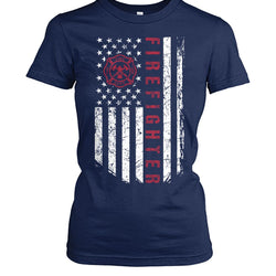 Firefighter flag shirt