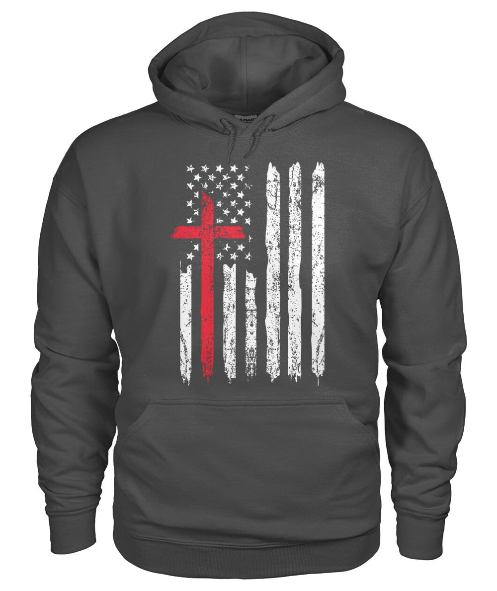 Cross and flag hoodie