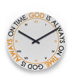 God is always on time Round Wall Clock