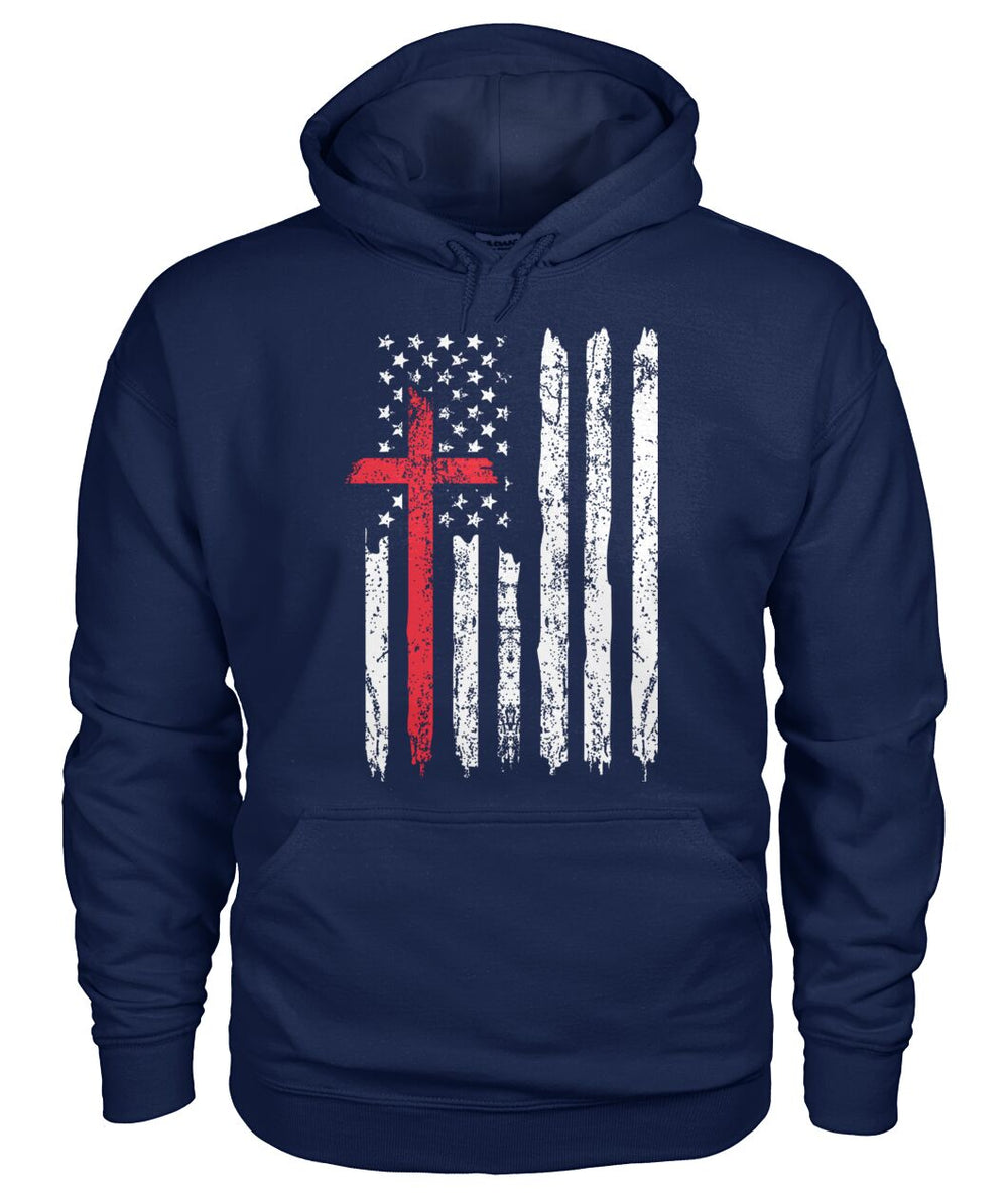 Cross and flag hoodie