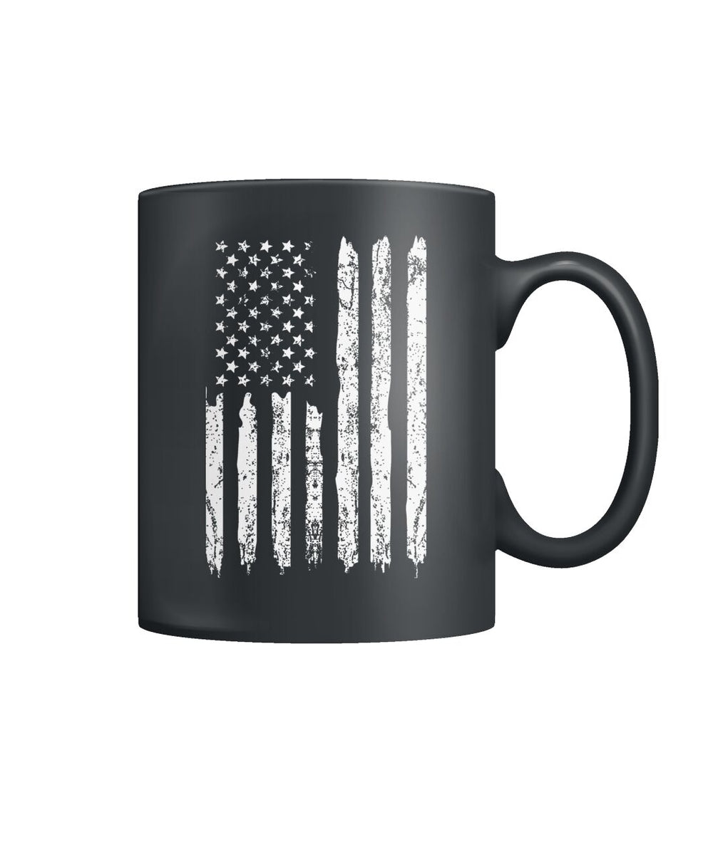 American Flag Black Color Coffee Mug