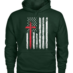 Cross and flag hoodie