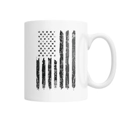 American Flag White White Coffee Mug